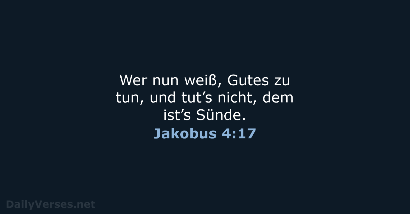 Jakobus 4:17 - LUT