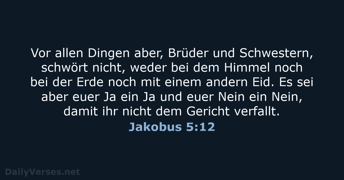 Jakobus 5:12 - LUT
