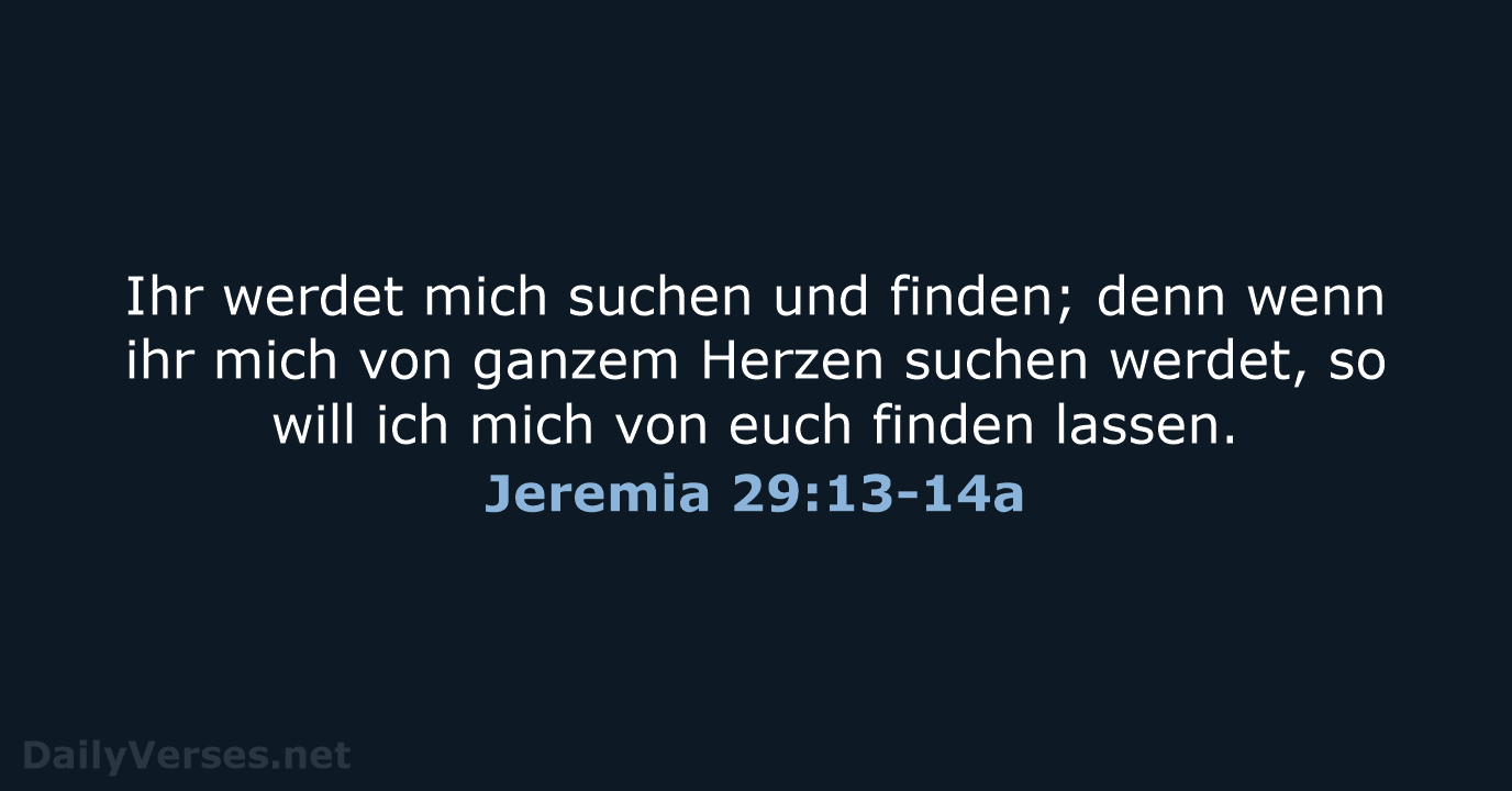 Jeremia 29:13-14a - LUT