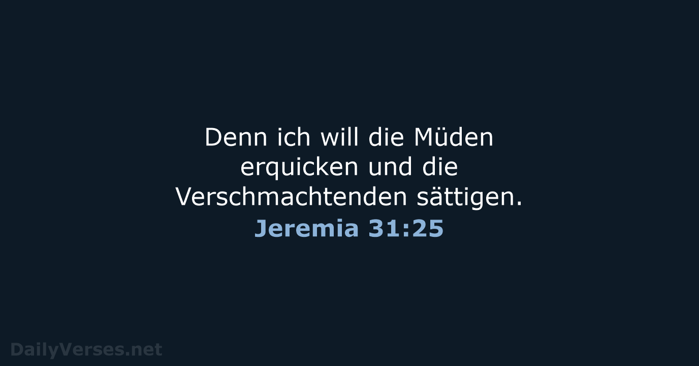 Jeremia 31:25 - LUT