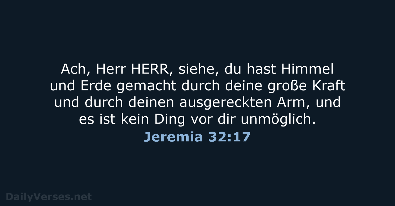 Jeremia 32:17 - LUT
