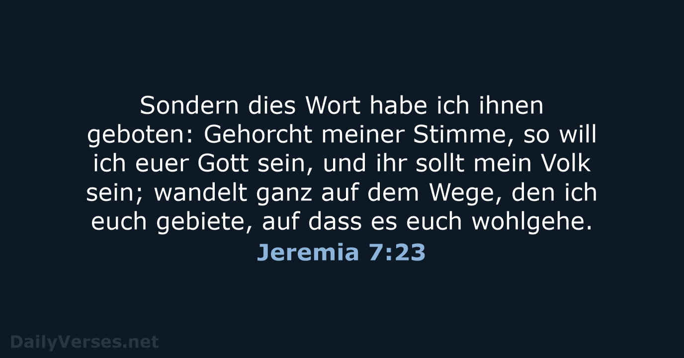 Jeremia 7:23 - LUT