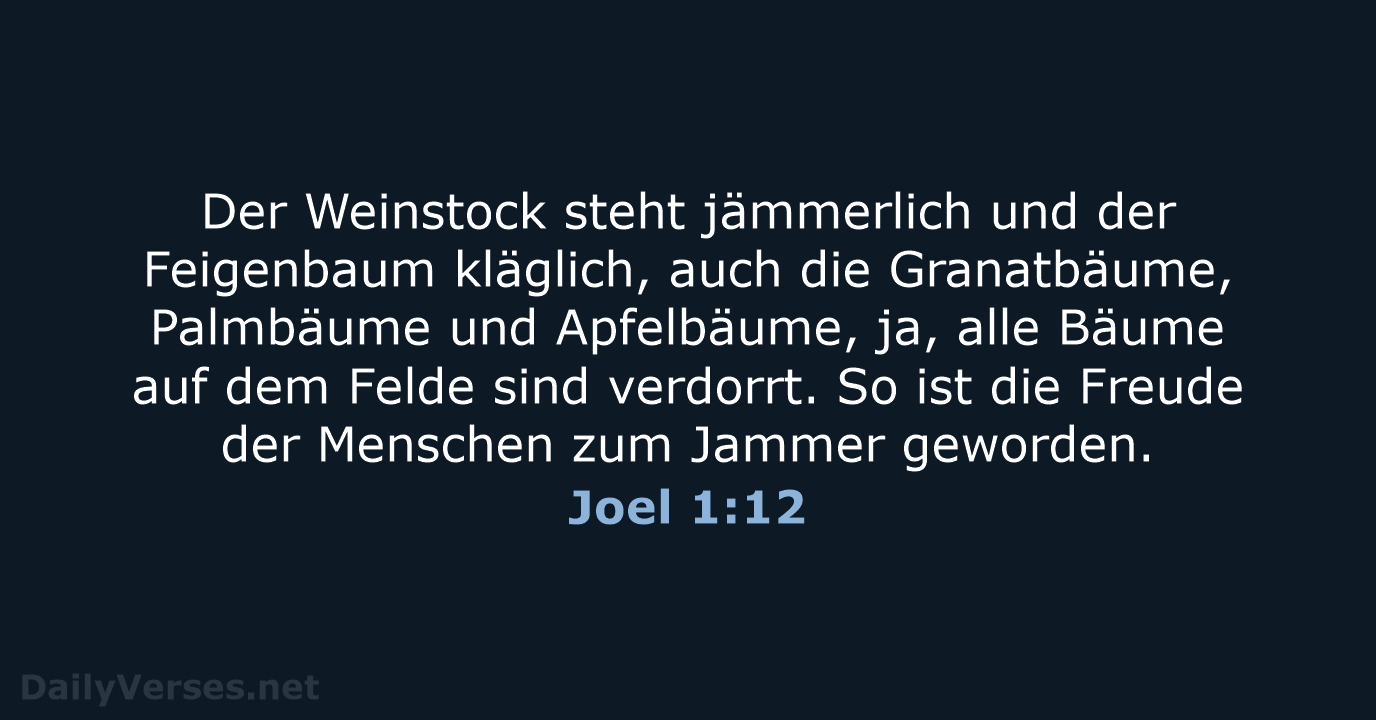 Joel 1:12 - LUT