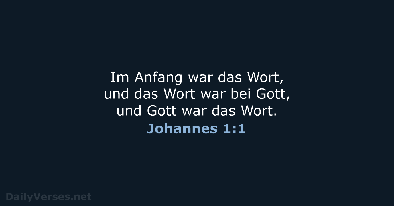 Johannes 1:1 - LUT