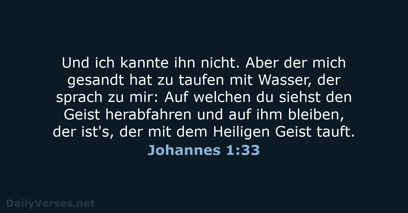 Johannes 1:33 - LUT