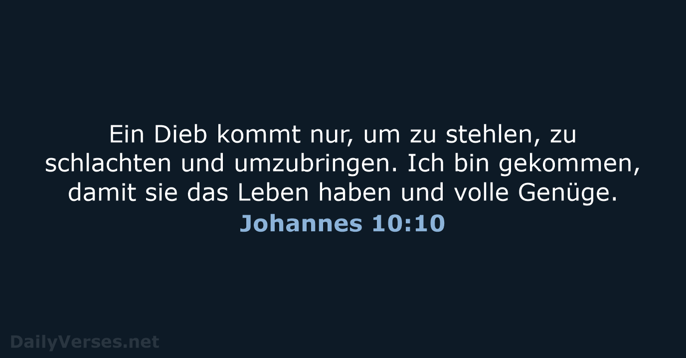 Johannes 10:10 - LUT