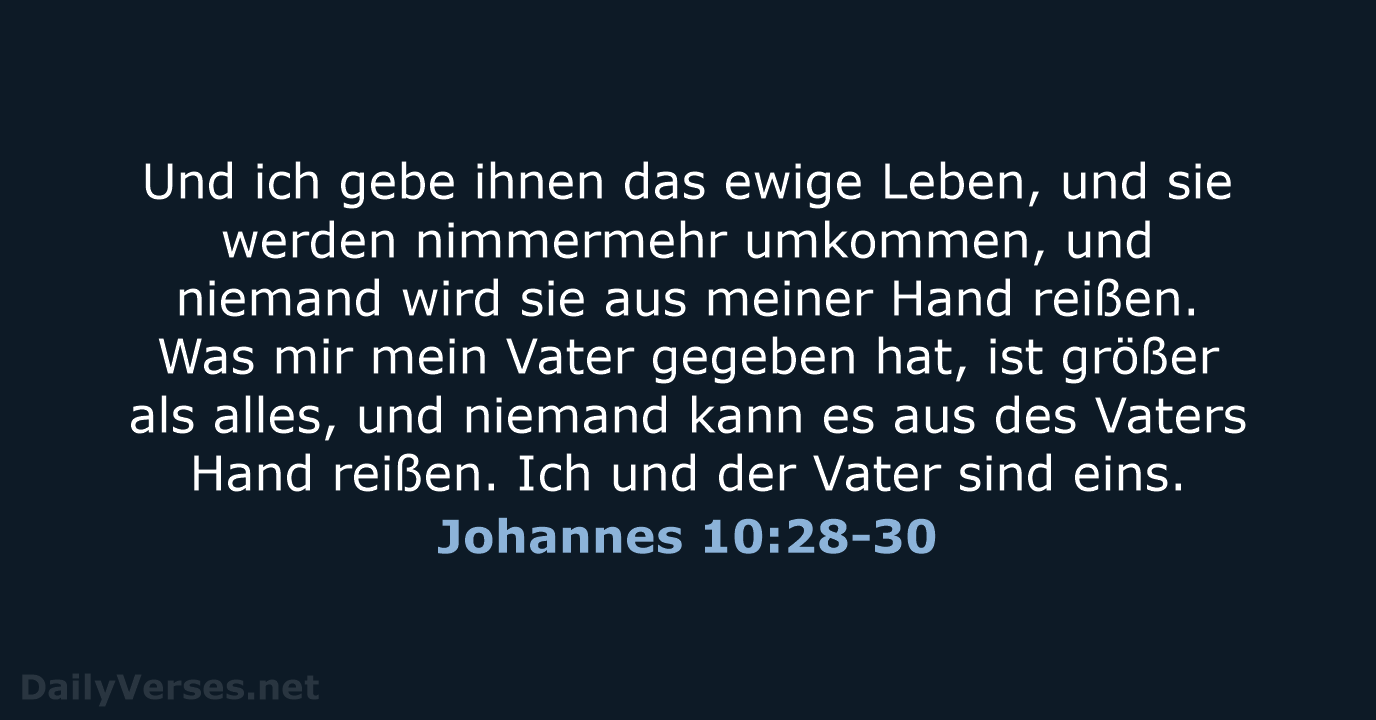 Johannes 10:28-30 - LUT
