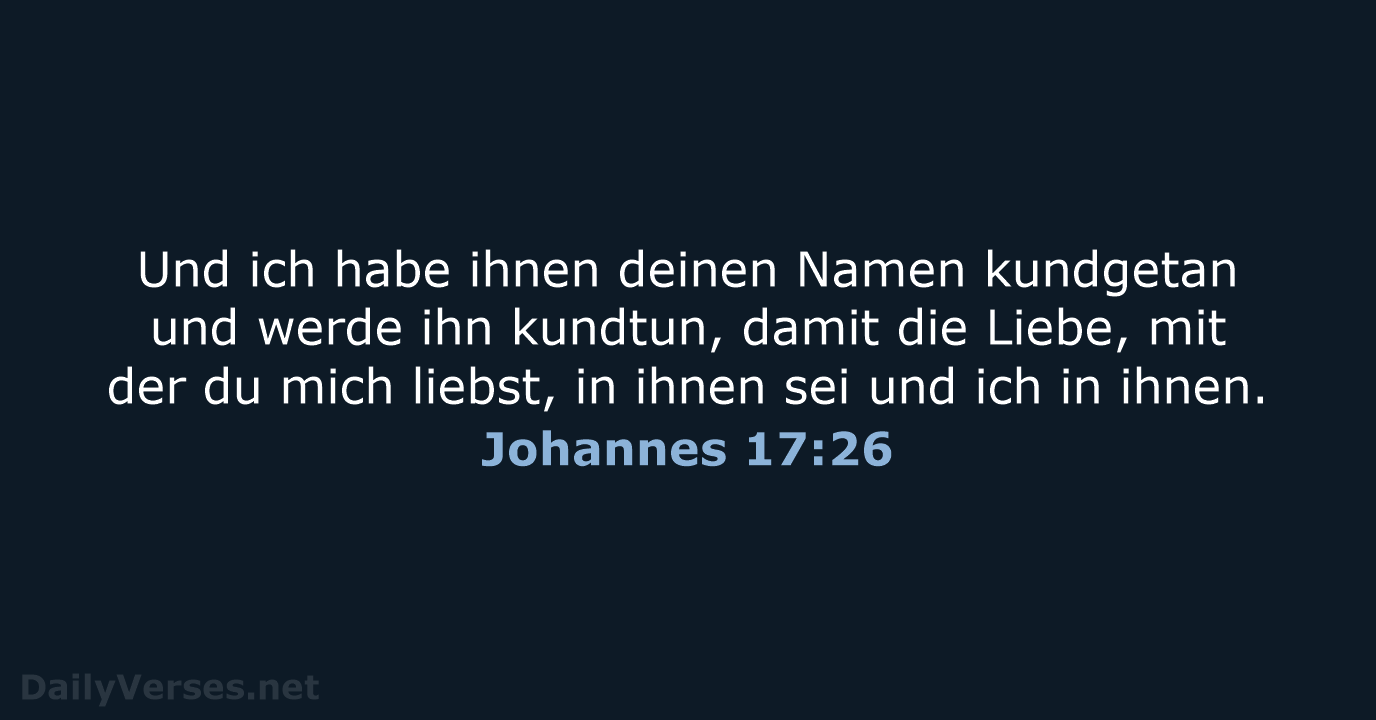 Johannes 17:26 - LUT