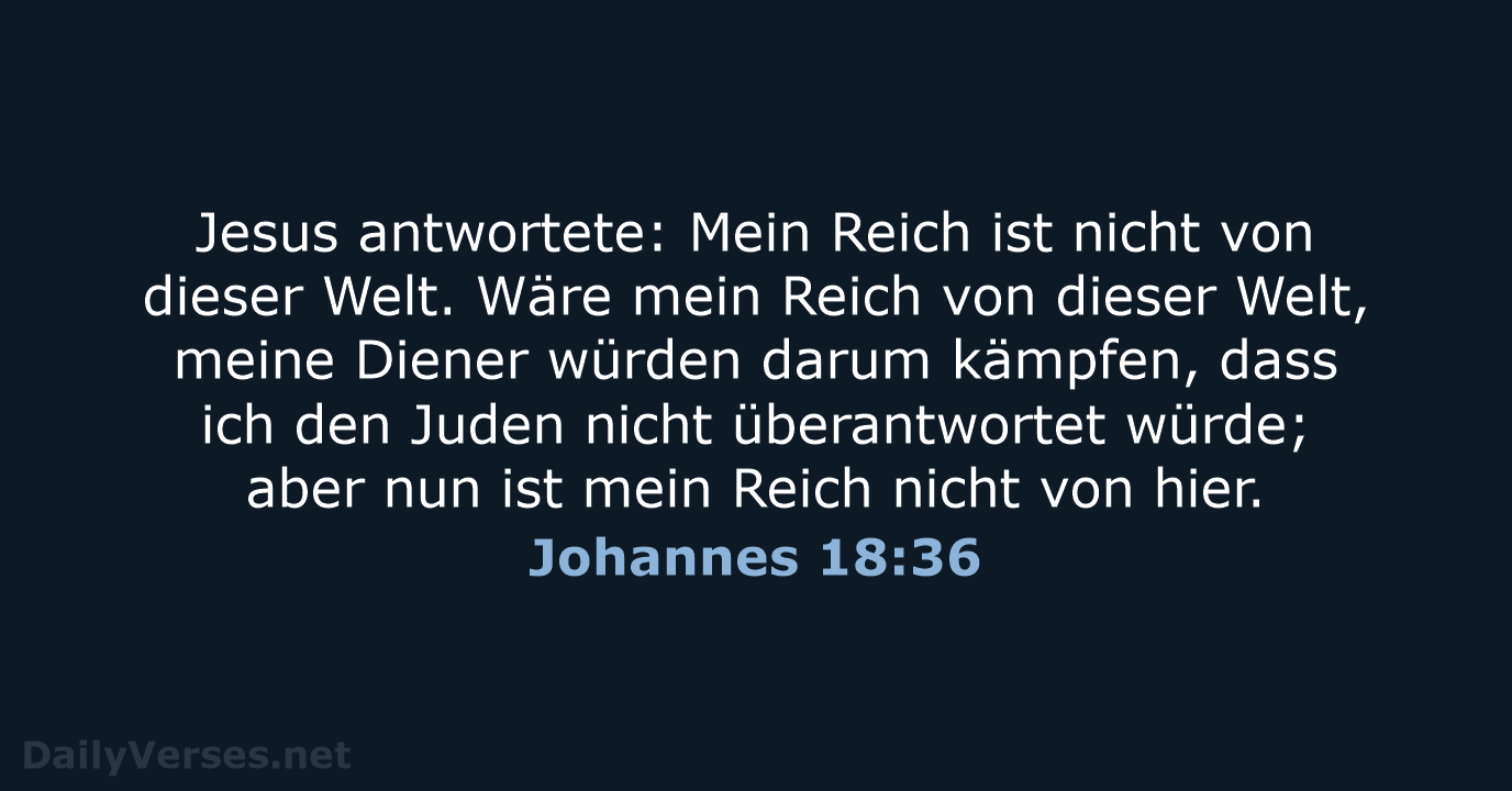 Johannes 18:36 - LUT
