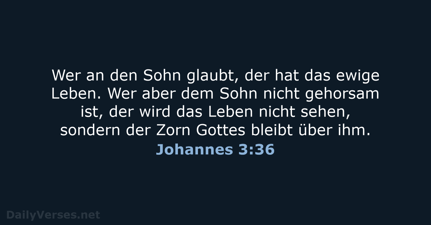 Johannes 3:36 - LUT