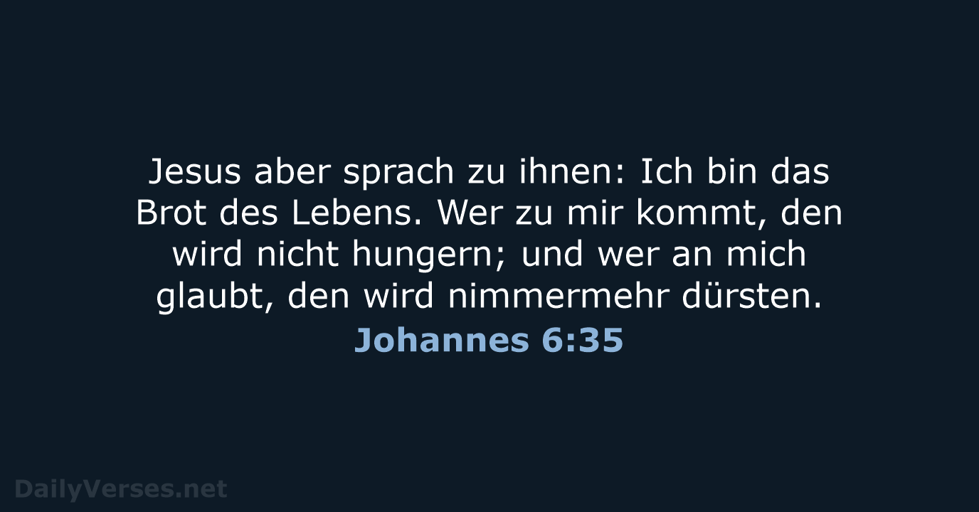 Johannes 6:35 - LUT