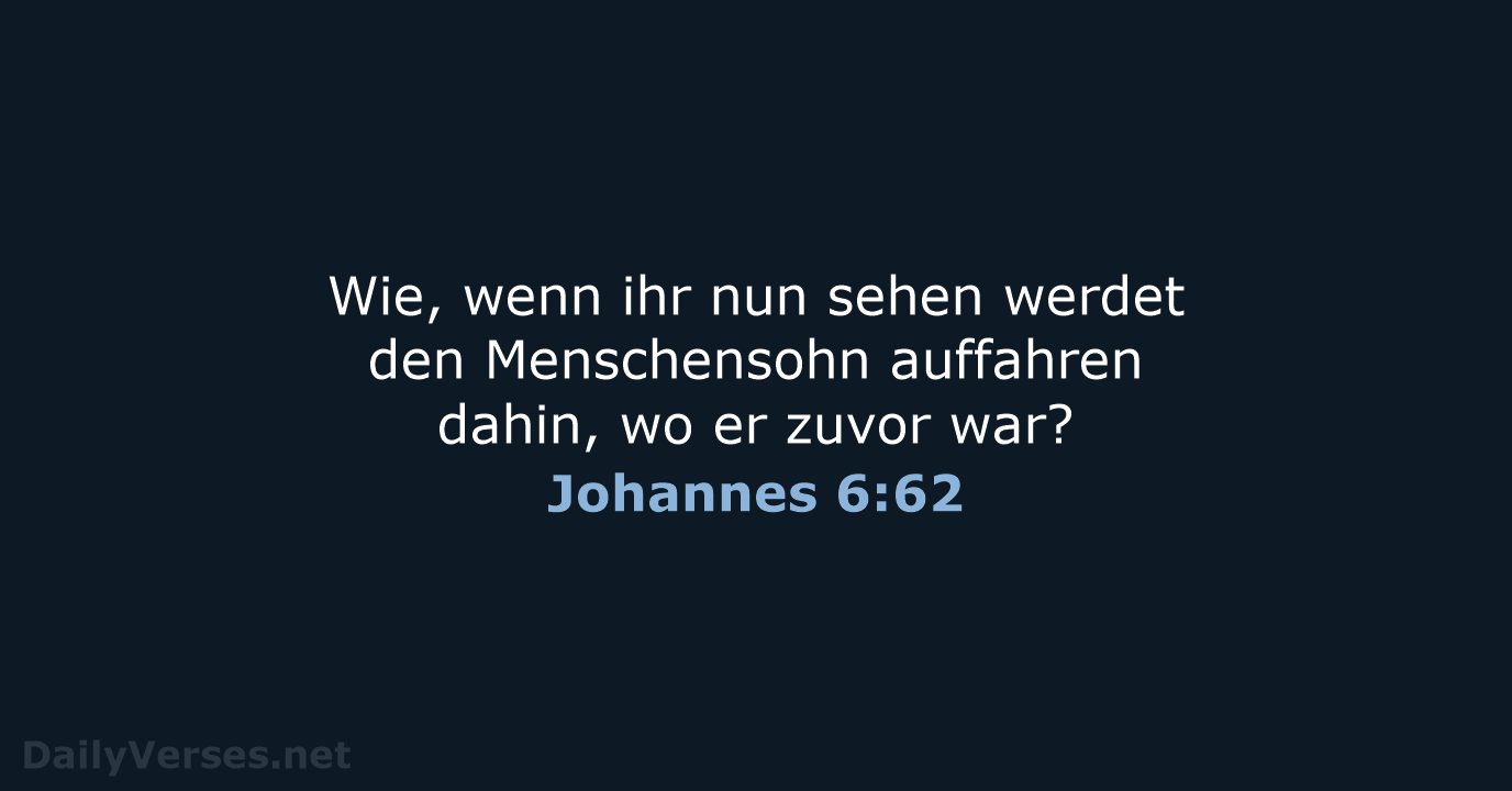 Johannes 6:62 - LUT