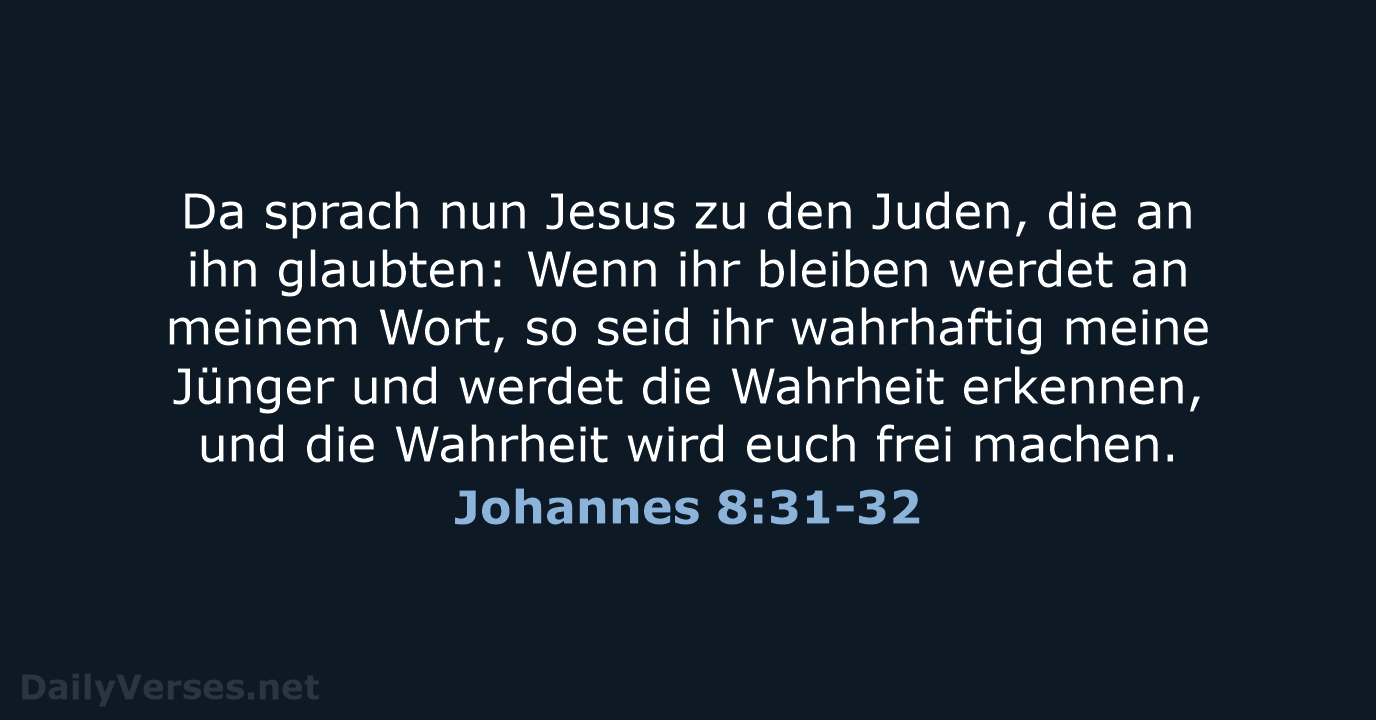 Johannes 8:31-32 - LUT