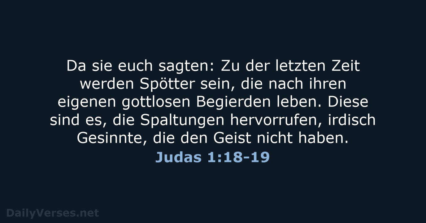 Judas 1:18-19 - LUT