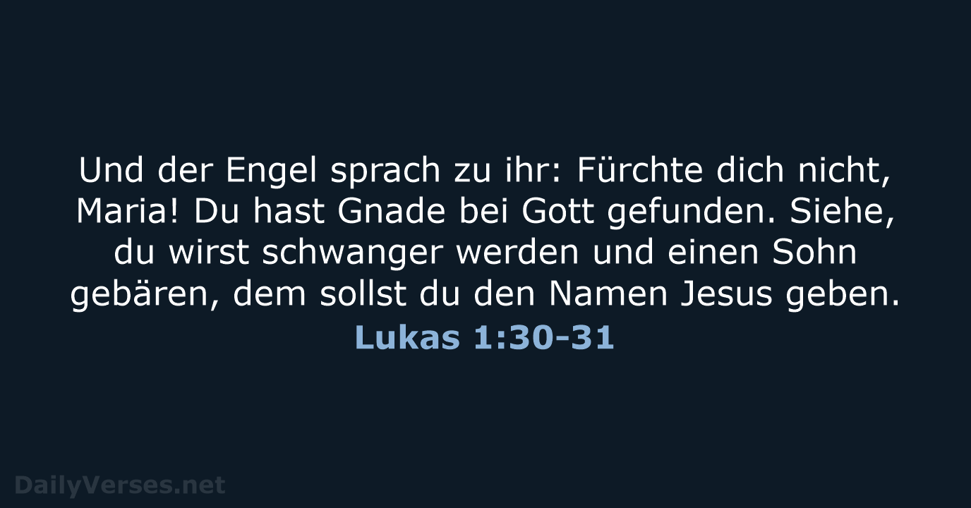 Lukas 1:30-31 - LUT