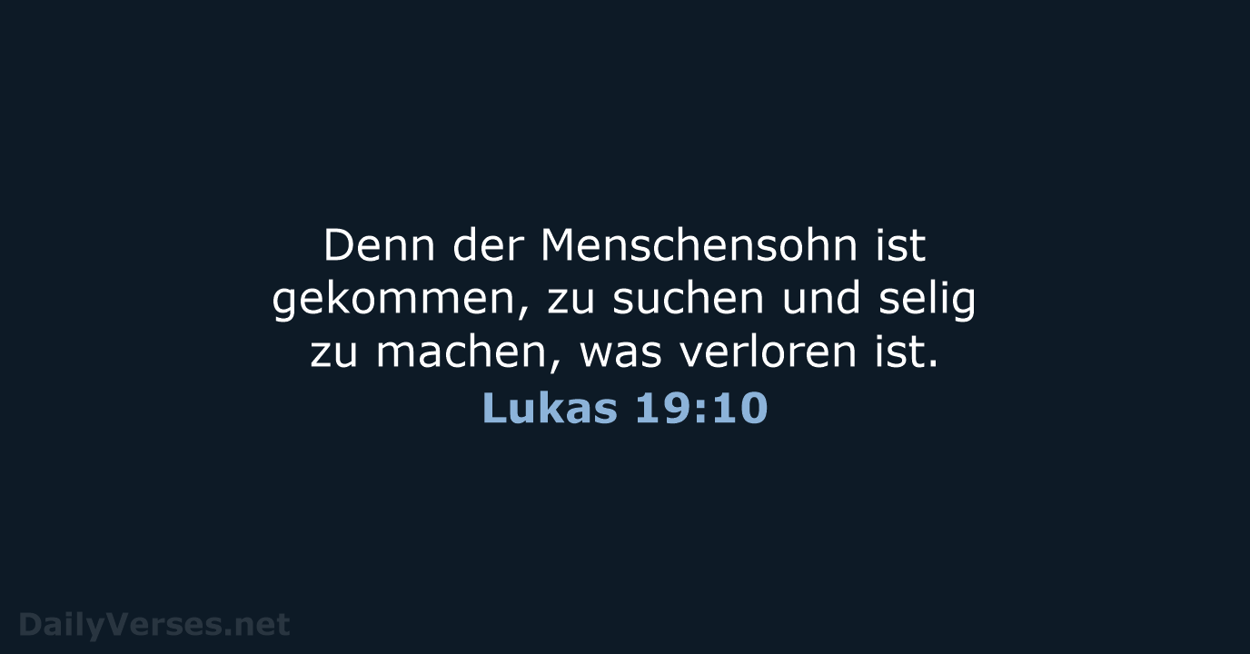 Lukas 19:10 - LUT