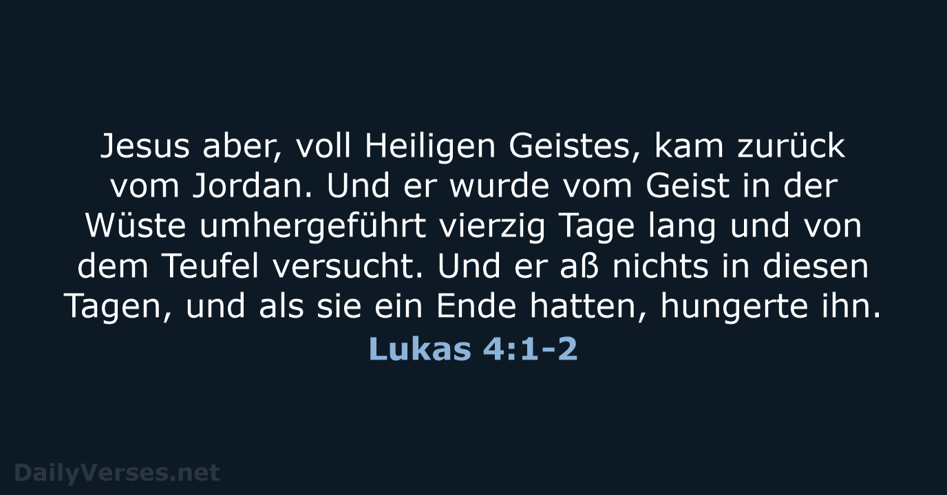 Lukas 4:1-2 - LUT