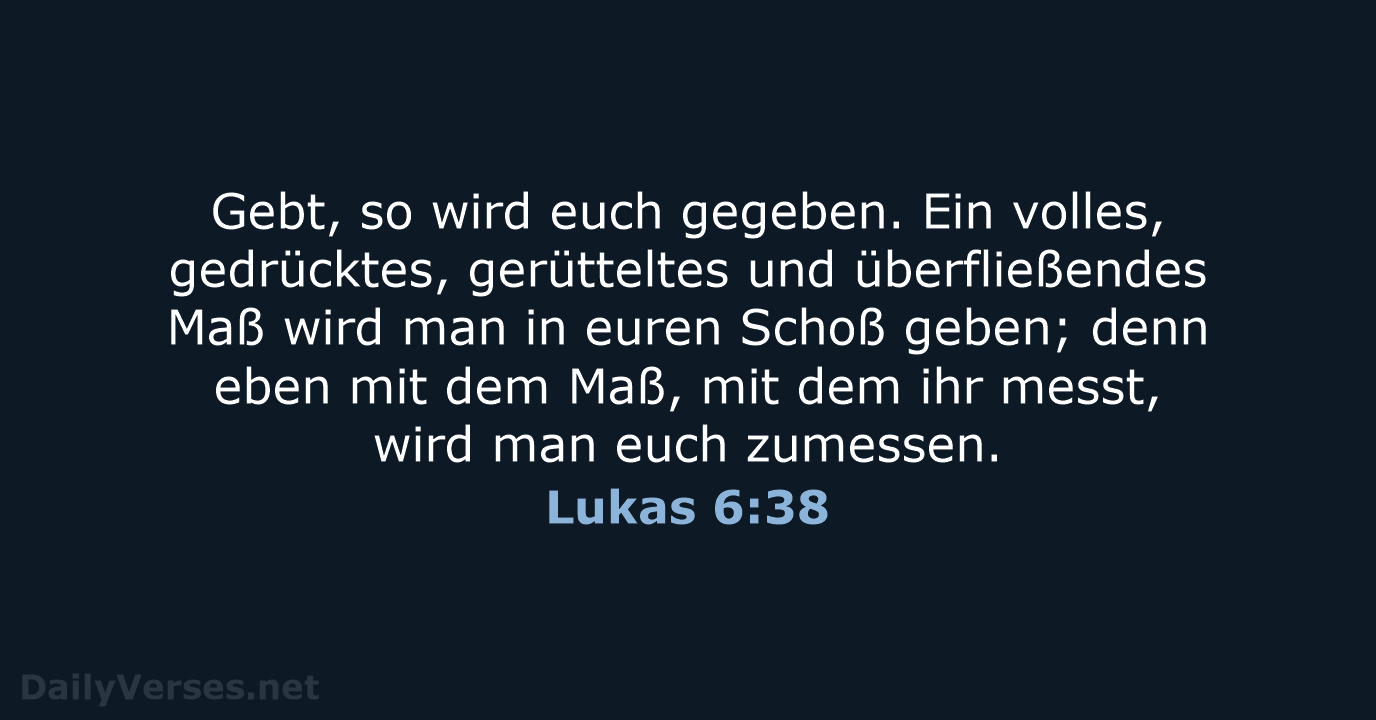 Lukas 6:38 - LUT