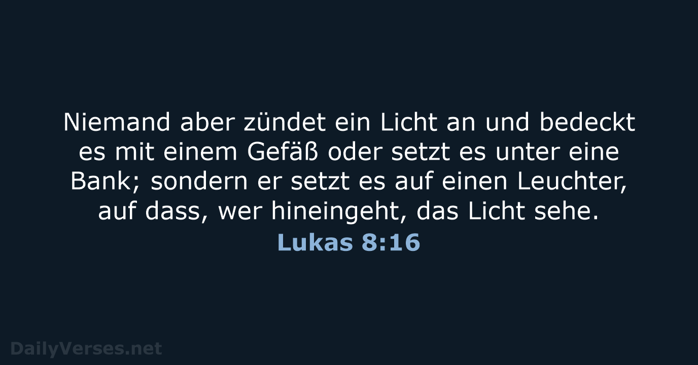 Lukas 8:16 - LUT
