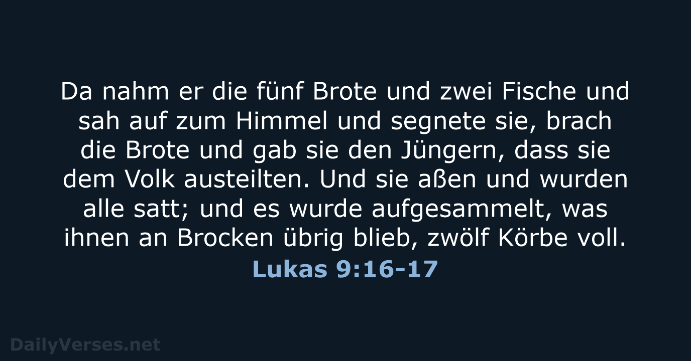 Lukas 9:16-17 - LUT