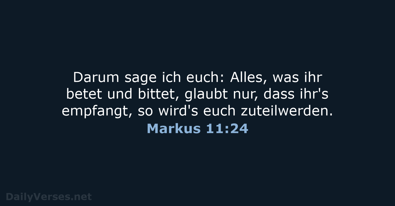 Markus 11:24 - LUT