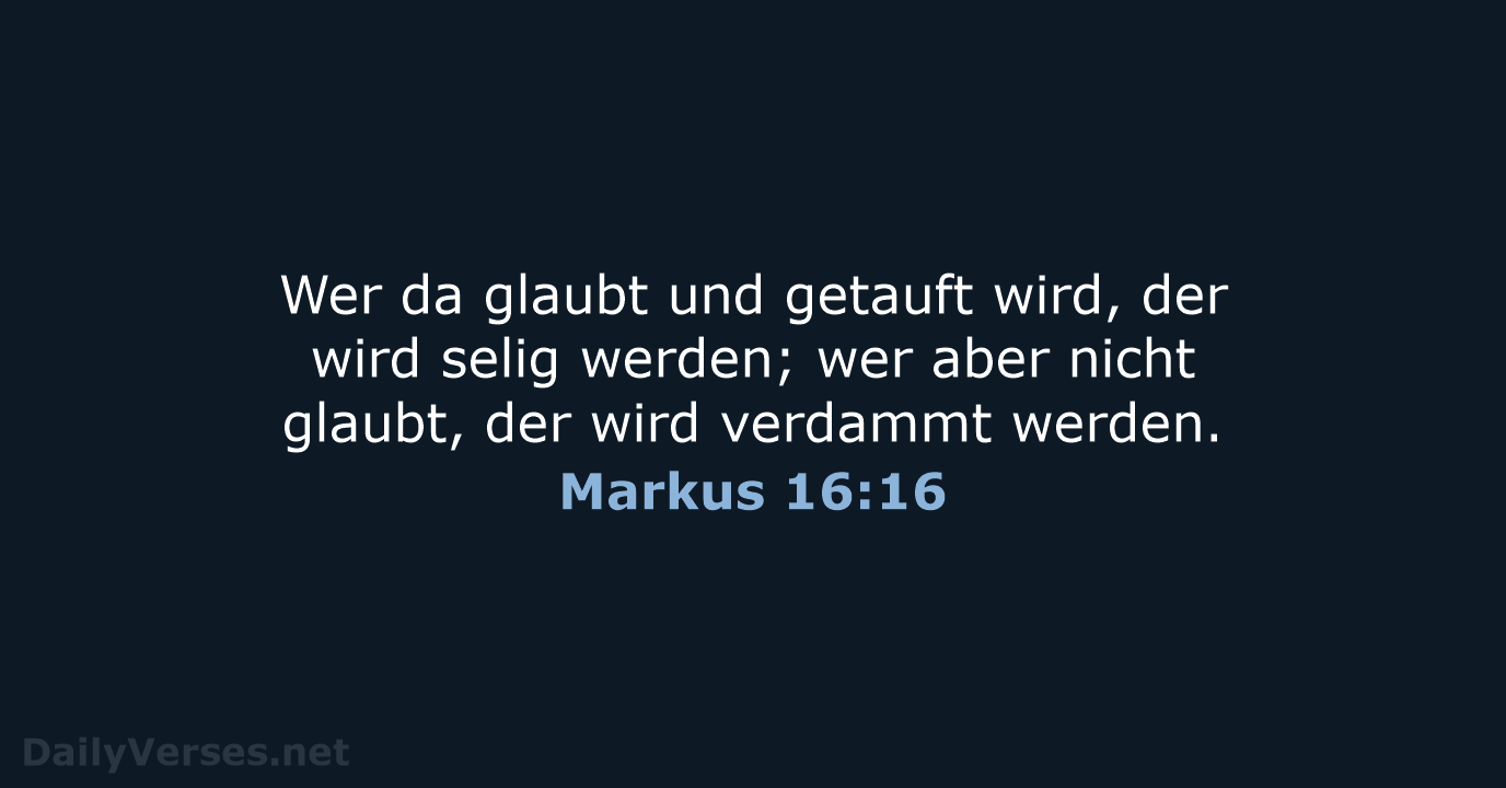 Markus 16:16 - LUT