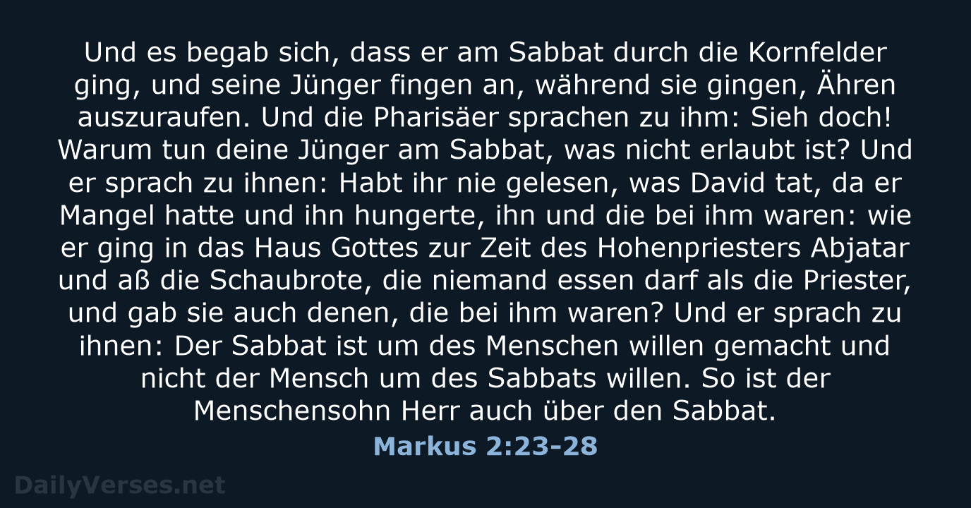 Markus 2:23-28 - LUT