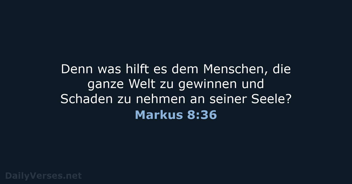 Markus 8:36 - LUT