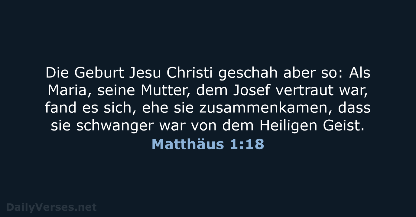 Matthäus 1:18 - LUT