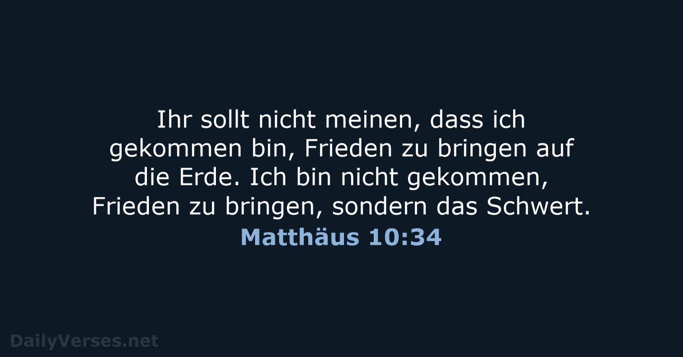 Matthäus 10:34 - LUT