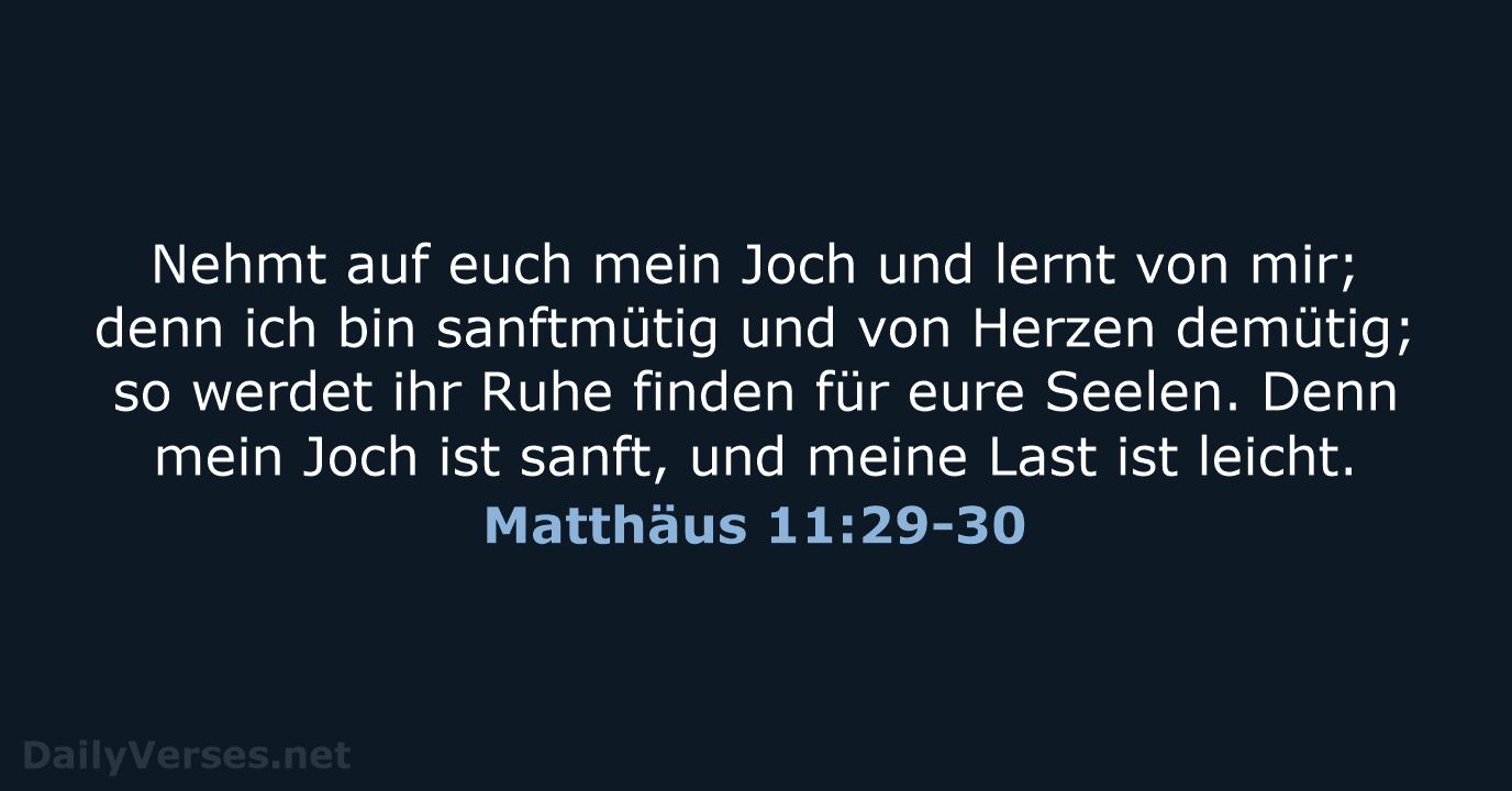 Matthäus 11:29-30 - LUT