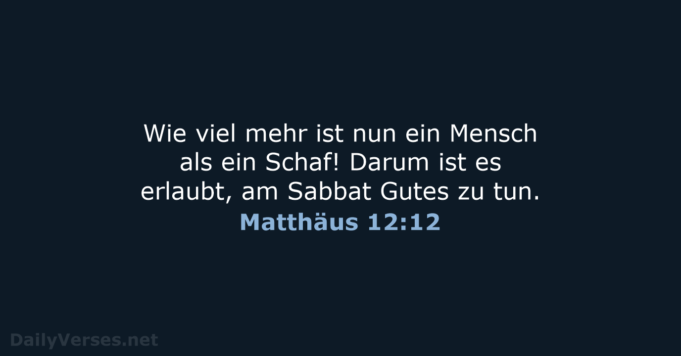 Matthäus 12:12 - LUT