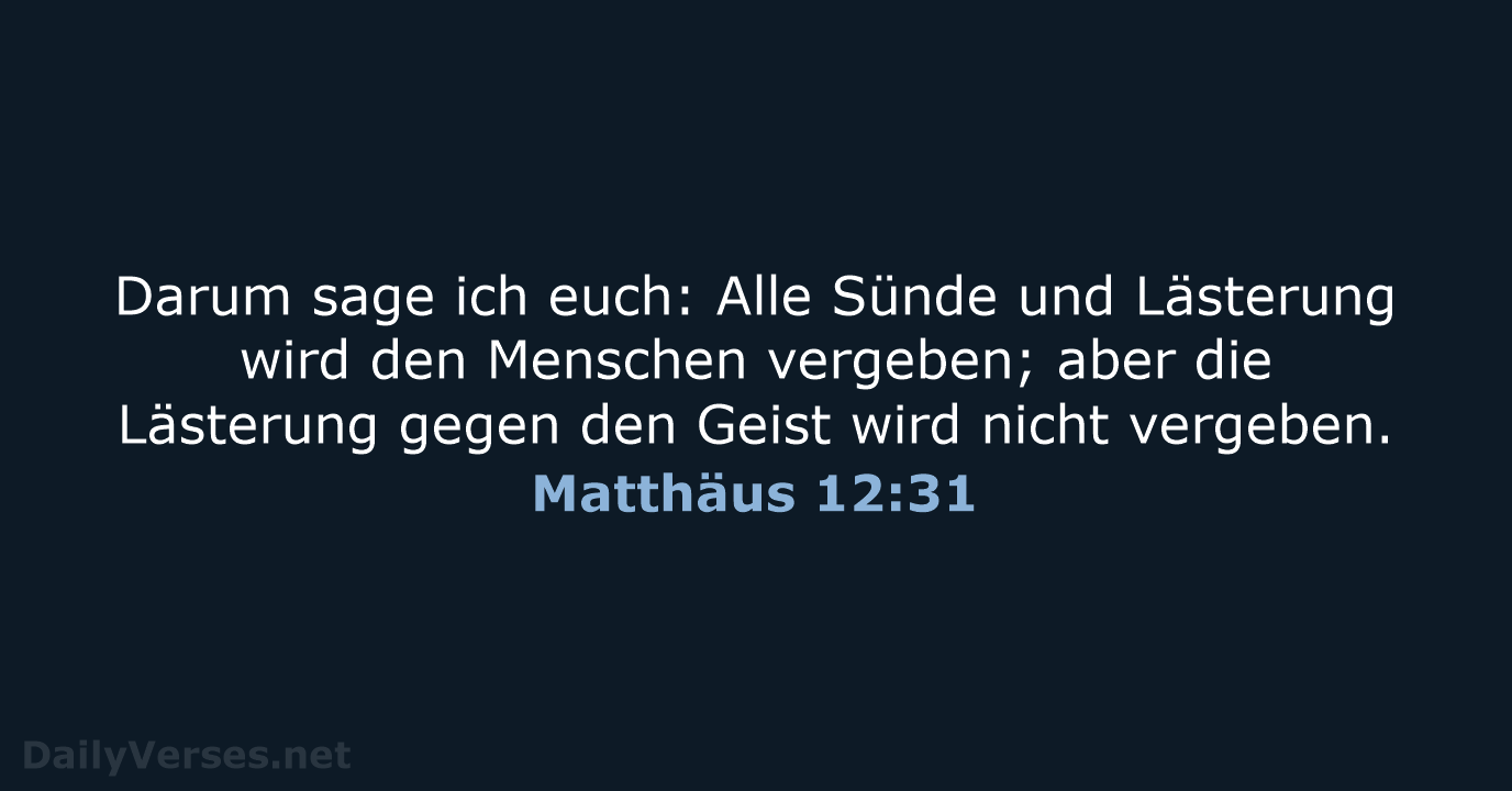 Matthäus 12:31 - LUT