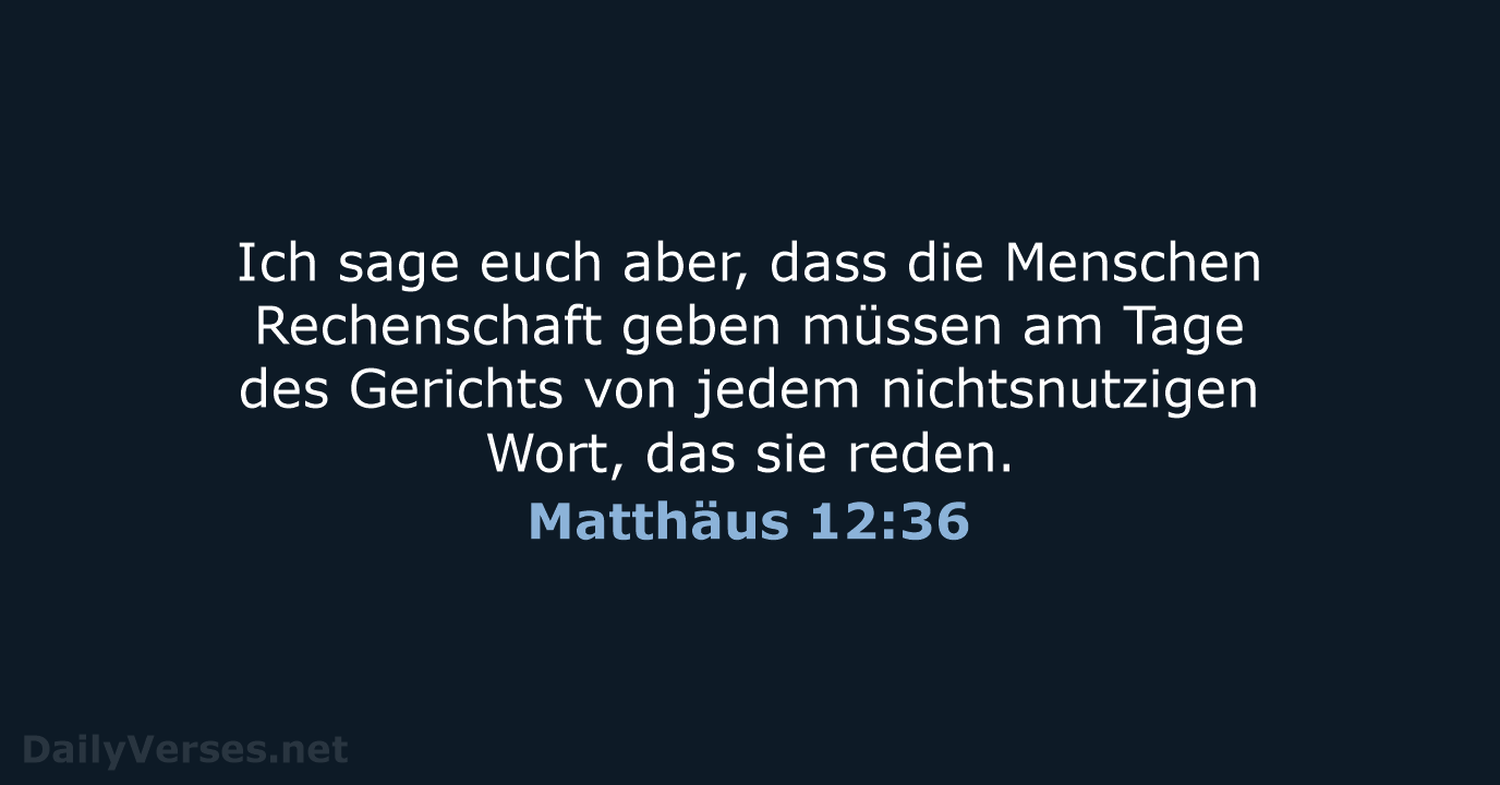 Matthäus 12:36 - LUT