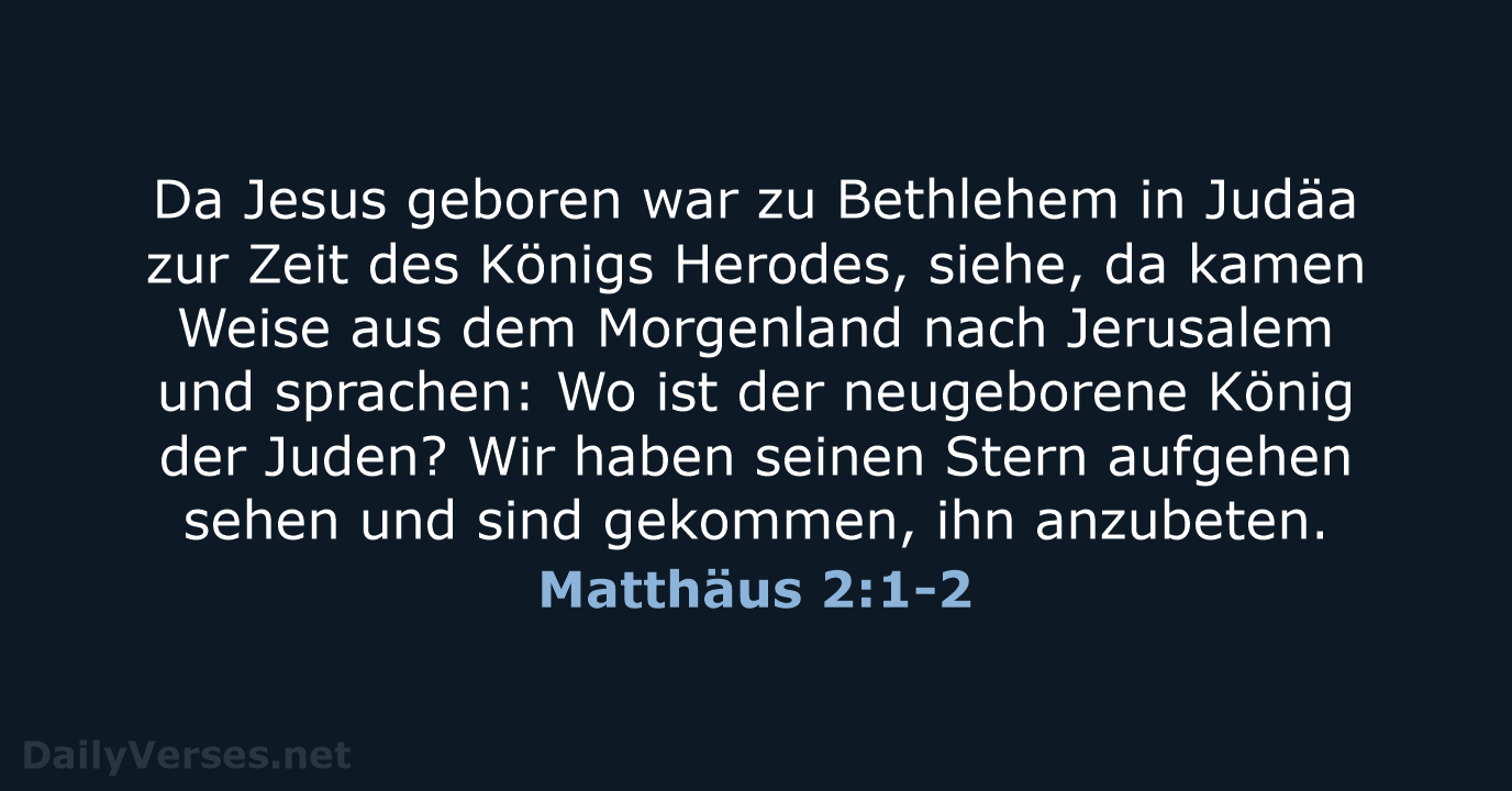Matthäus 2:1-2 - LUT