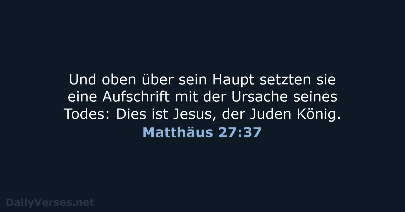 Matthäus 27:37 - LUT