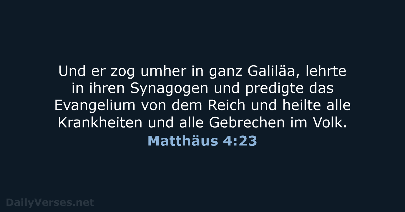 Matthäus 4:23 - LUT