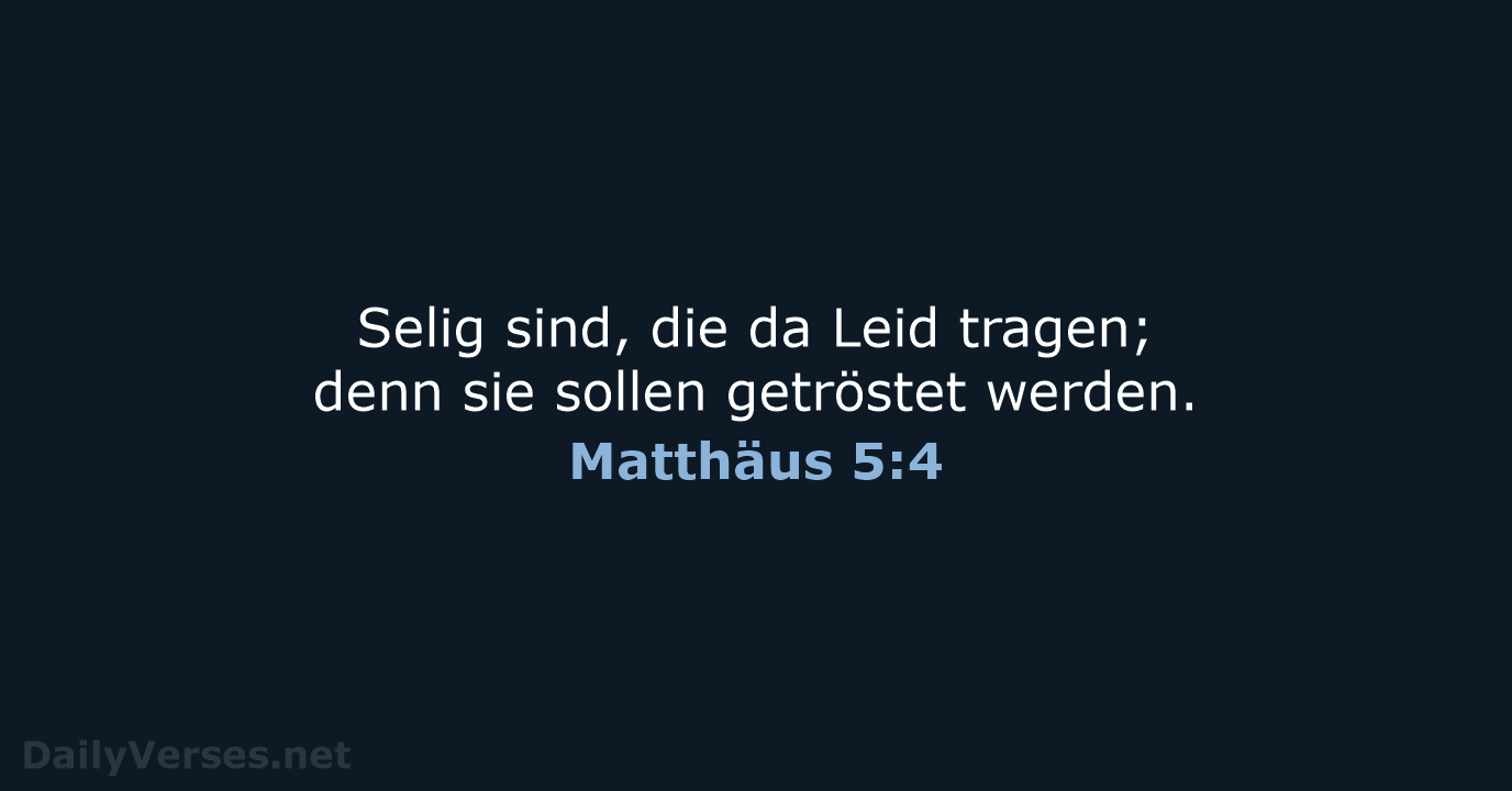 Matthäus 5:4 - LUT