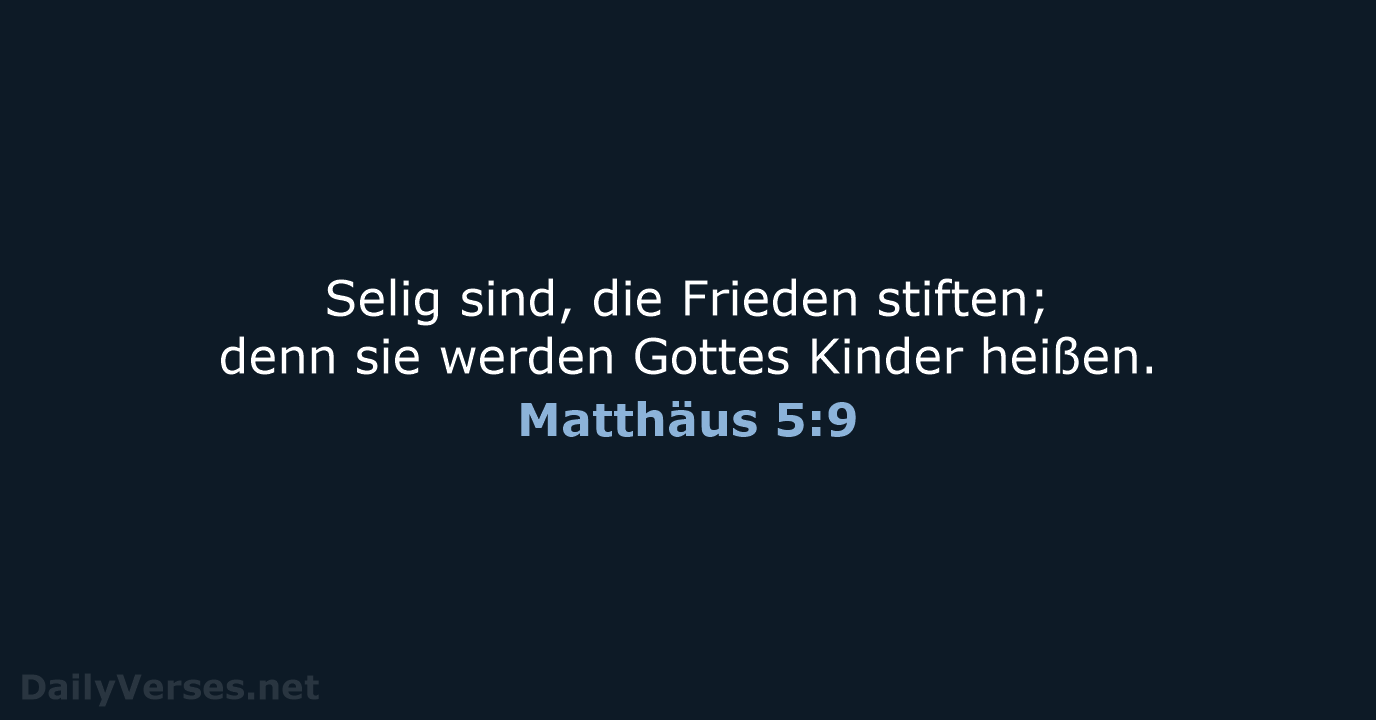 Matthäus 5:9 - LUT