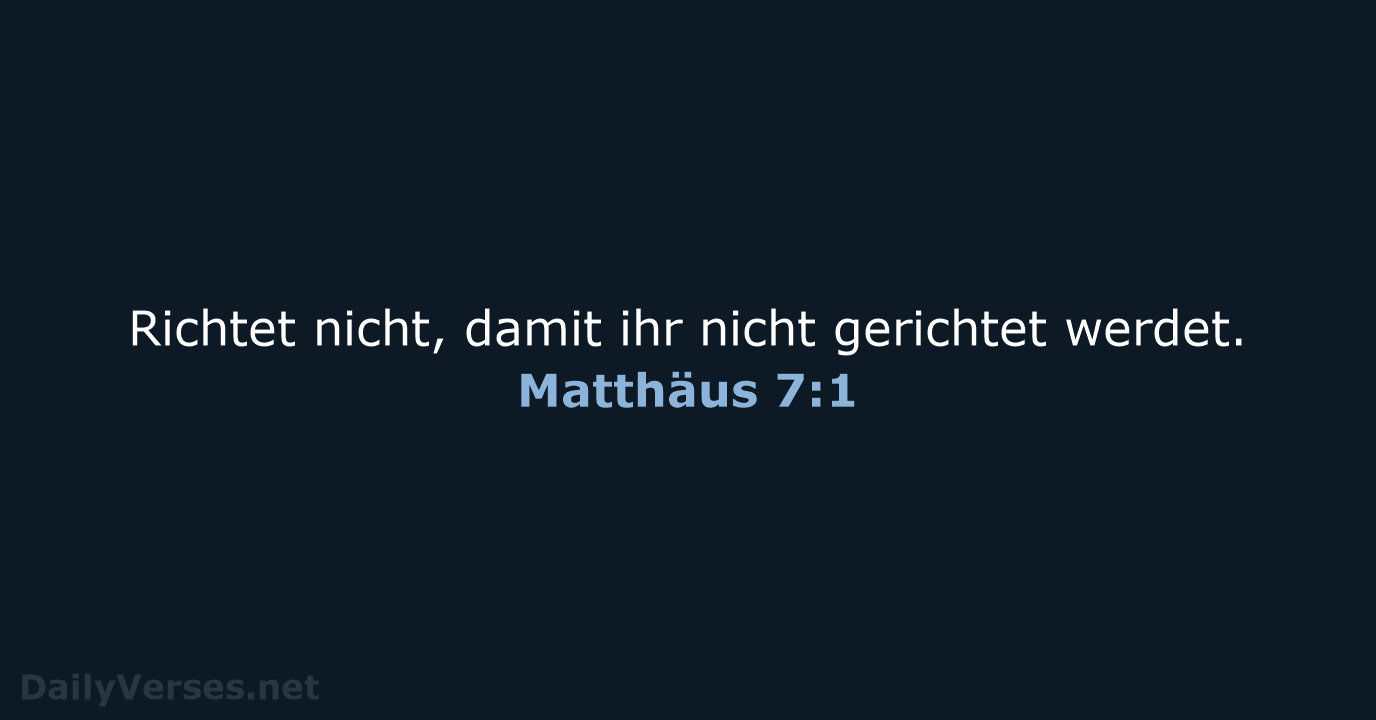 Matthäus 7:1 - LUT