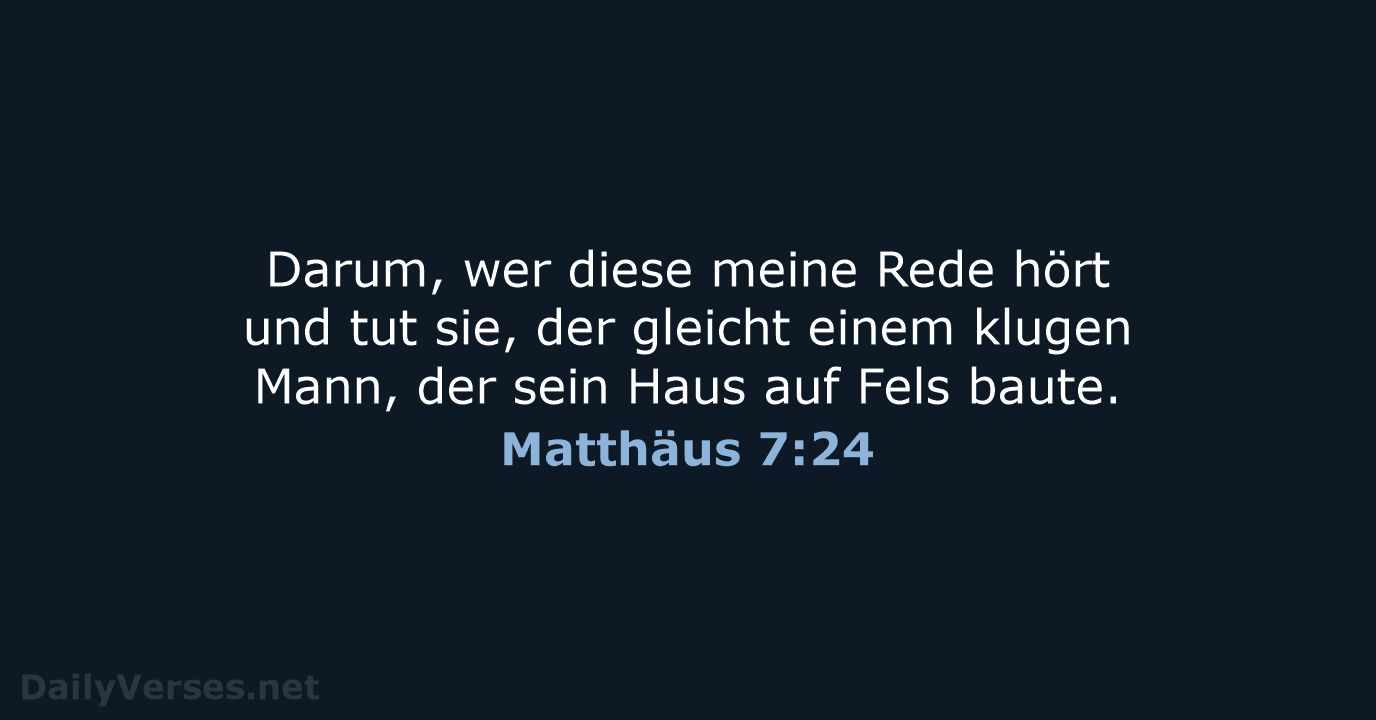 Matthäus 7:24 - LUT