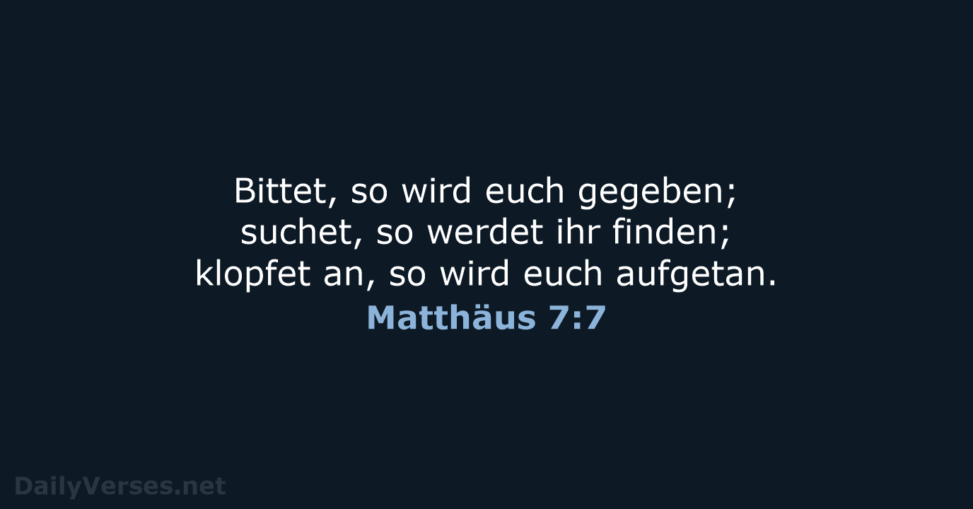 Matthäus 7:7 - LUT