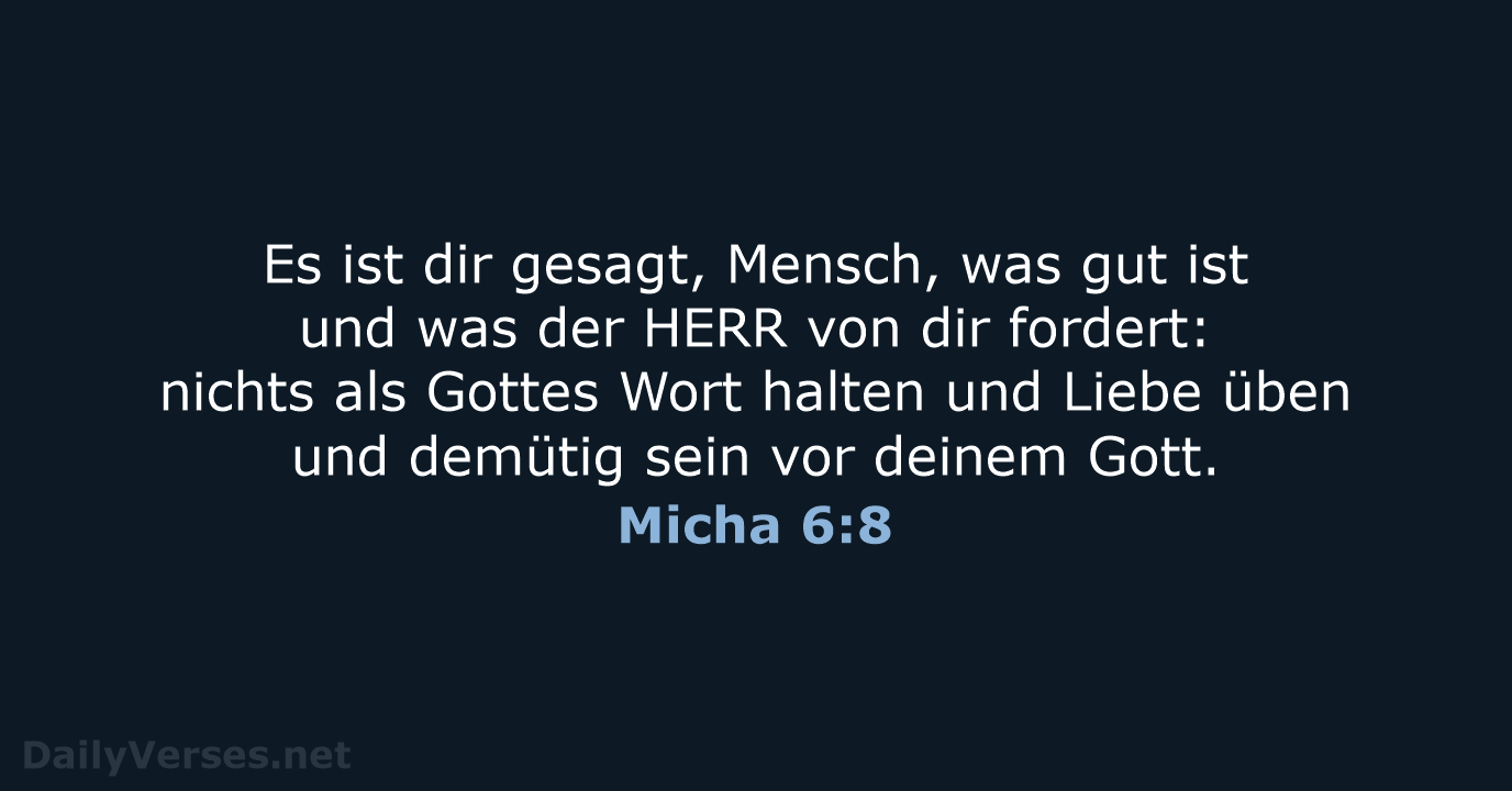 Micha 6:8 - LUT