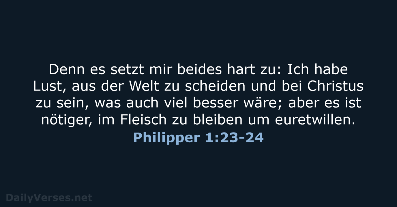 Philipper 1:23-24 - LUT