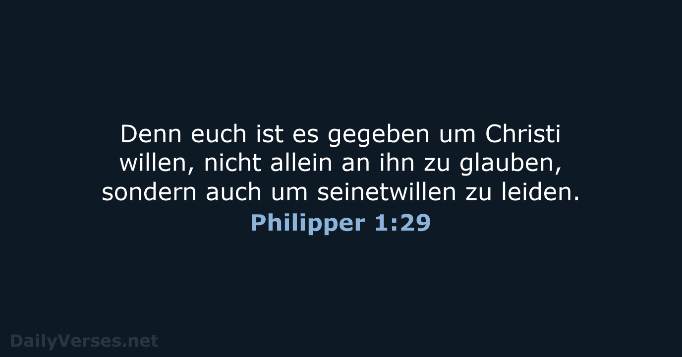 Philipper 1:29 - LUT