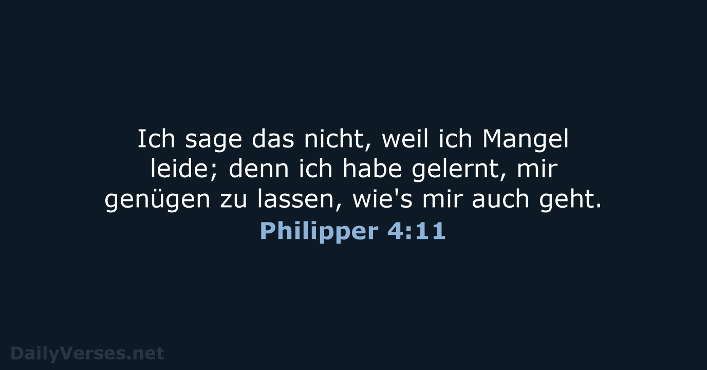 Philipper 4:11 - LUT