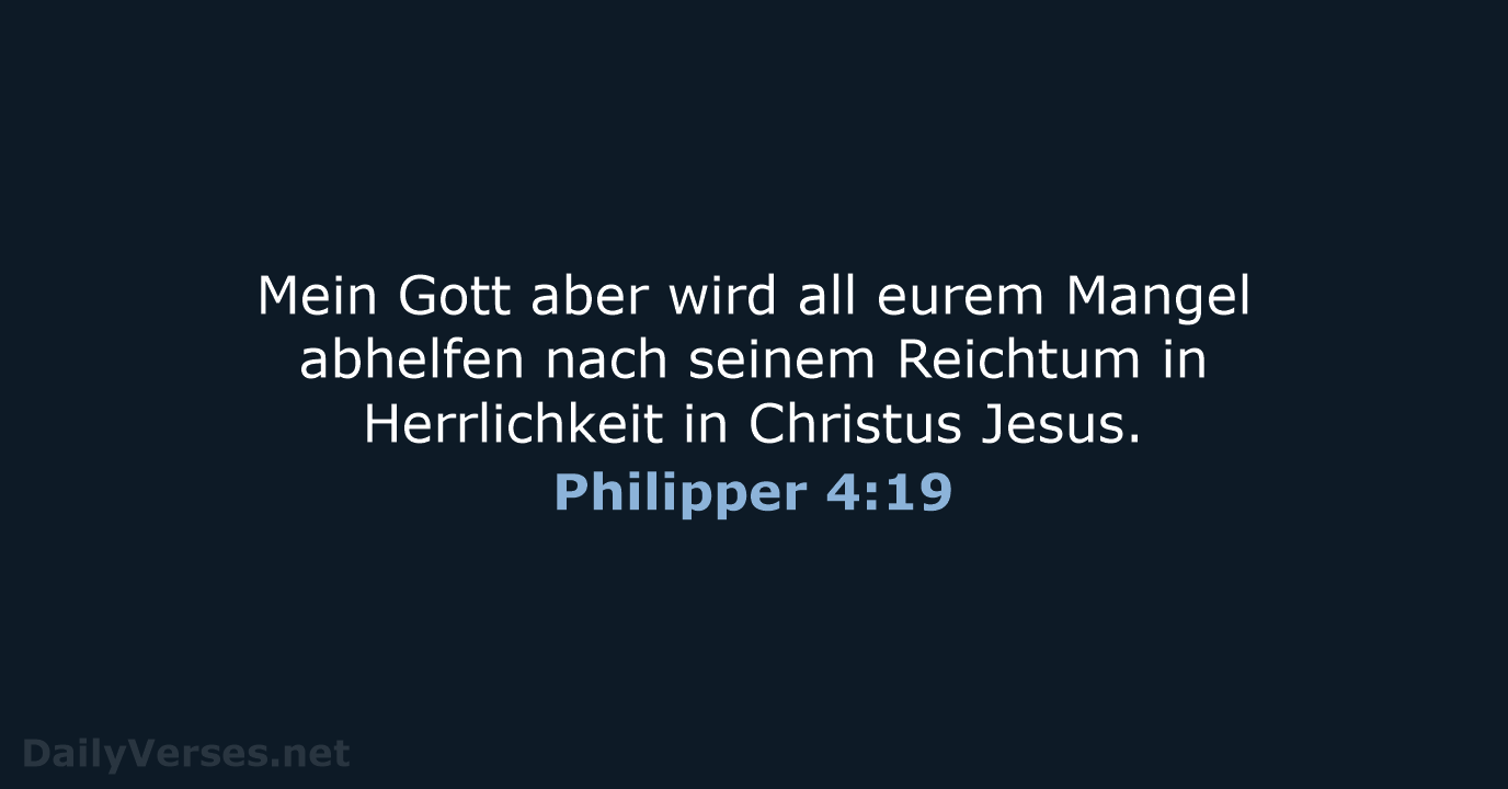 Philipper 4:19 - LUT