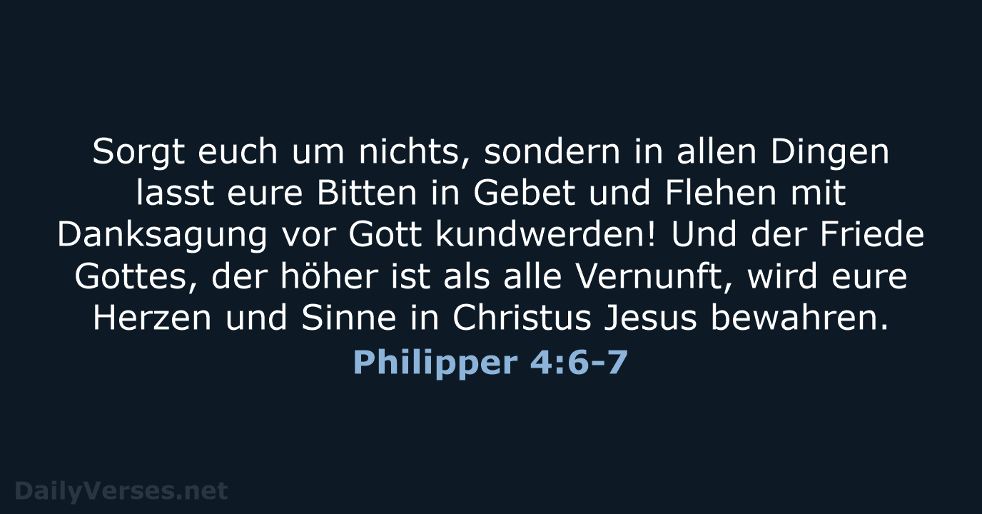 Philipper 4:6-7 - LUT