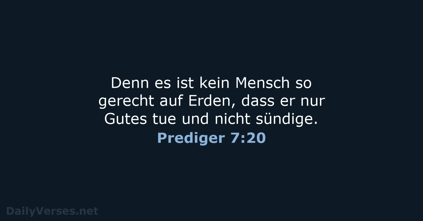 Prediger 7:20 - LUT