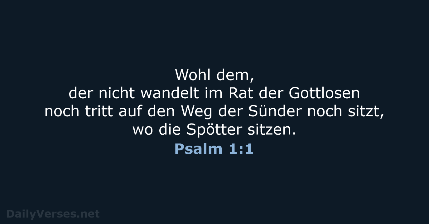 Psalm 1:1 - LUT